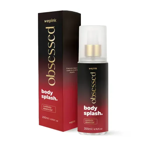 WePink Obsessed Body Splash de 200 ml com embalagem preta e vermelha