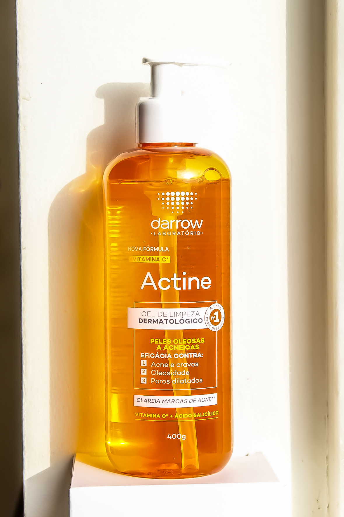 Gel de limpeza dermatológico Darrow Actine de 400 g com vitamina C