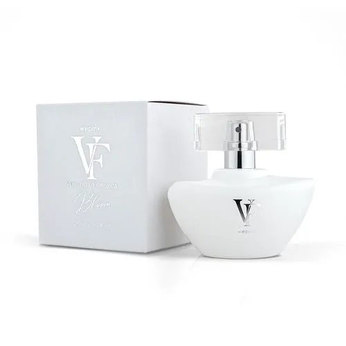 Perfume WePink VF Bloom de 100 ml em frasco branco com tampa transparente